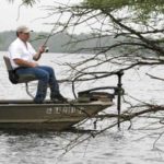 Green cypress trees are often magnets for crappie during high water because the fish feed on the grass shrimp that collect on them.