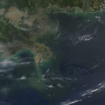 The destroyed Deepwater Horizon oil-drilling site is threatening the marshes at the mouth of the Mississippi River.