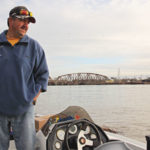 Within sight of Highway 90 is where Paul does most of his catfishing.