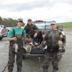 The tailgate tells the story for this group of Sherburne WMA hunters.