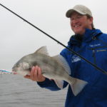 Capt. Charlie Thomason repeatedly caught fish, like this black drum, on hard baits.
