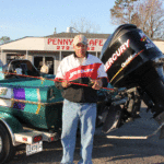 Keith Hunt pictured outside of “Penny’s Café,” where St. Bernard bass anglers meet to share tips and stories.