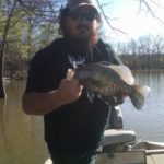 Justin Martin is willing to brave high winds and cold swims to catch D’Arbonne’s big white perch.