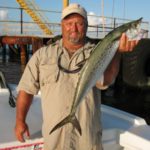 A variety of species, including spanish mackerel, call the Breton Sound rigs home.
