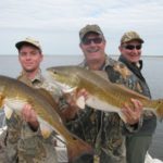 Reds, drum and sheepshead tend to head away from the structure when hooked, unlike red and mangrove snapper that infest the deeper rigs in East Bay.