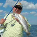 The Colorado blade of most spinnerbaits used for saltwater fishing provide fancy flash and great gyrations (vibrations) to entice speckled trout.