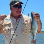 Capt. Tim McGinnis with a nice speck.