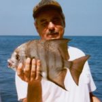 They’re notorious bait-thieves, so for spadefish, a little chunk of hardtail on a small-hooked jig works best. Their thick, firm fillets also grill up gorgeously.