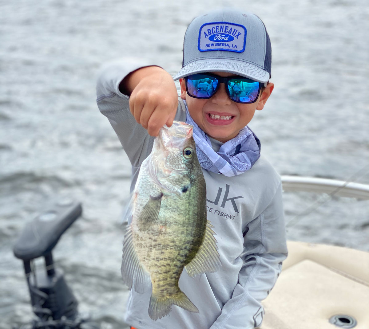 Miller McMath, 7, had a great Toledo Bend fishing trip with Living the Dream Guide Service. He was excited to catch the first keeper of the day. 