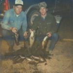 The late Ronald Hill and the author with bass and crappie taken illegally with gill netting in 1983.