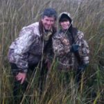 Capt. Ted DeAgano III and his son Vance on a recent duck hunting trip in the marsh.