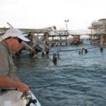 According to Capt. Steve Himel, the larger Black Bay structures attract more attention from anglers, but the smaller wells also hold plenty of fish.