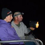 A powerful light is important for finding catfish jugs at night.