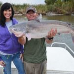 The Logan’s first big catfish came well before dark.