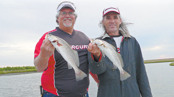 Captains Mike Guidry and T-Man Cheramie don’t let stiff winds keep them home. They know great fishing can be had out of Pointe-aux-Chenes.