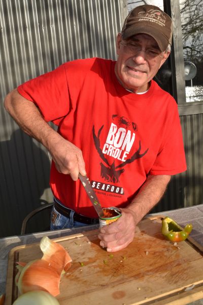 When Randy Montegut starts cooking, nothing stops him, even lack of a can opener.