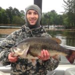 Leesville’s Charles Johnson Jr. displays a Toledo Bend 12.50-pounder taken on April 5, 2015 near South Toledo Bend State Park. The monster bit a Texas-rigged black-and-red lizard.