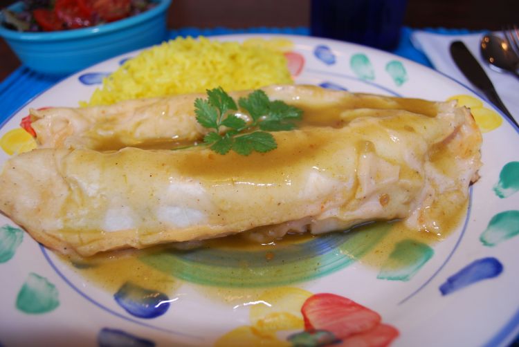 These crab enchiladas are packed with flavor and have a tender mouth-feel.