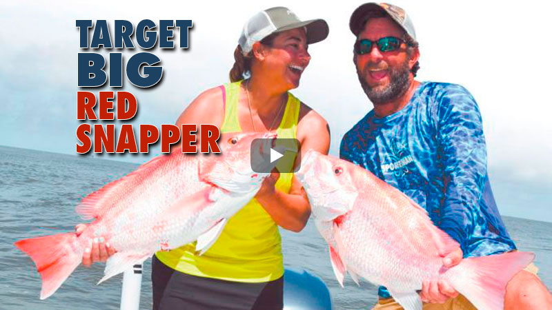 Capt. Brent Ballay, and his wife, Capt. Meredith Ballay, owners of Cast N Blast Venice, say it’s all about offering red snapper a bigger fish as bait.