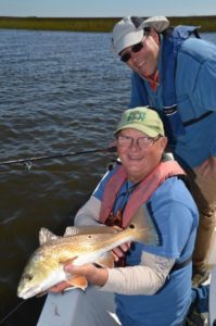 Most of the redfish the men caught were perfect eating-size, big enough to have some meat on their bones — but small enough to be tender on the plate.