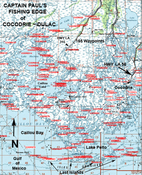 Waypoints For Fishing Cocodrie And Dulac.