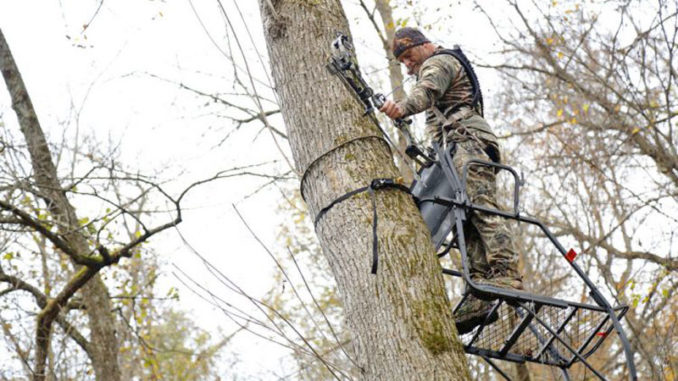 Wearing a safety harness and attaching yourself to a lifeline before ever leaving the ground are keys to tree stand safety.
