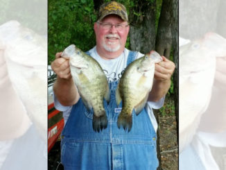 Warren Maxwell with two nice Grand Bayou winter crappie.