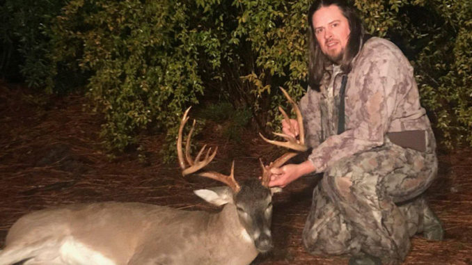 Daniel Colvin busted this 151-inch buck — from inside the living room of his Union Parish camp.
