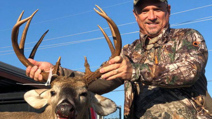 Todd Risinger busted this big Union Parish buck on Oct. 29. The big 10-point green-scored north of 145 inches.