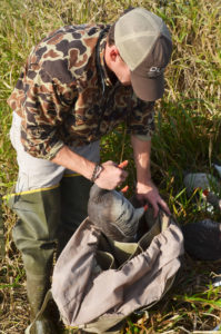 Storing decoys individually in slotted bags provides maximum protection to the decoys’ surfaces between hunts.