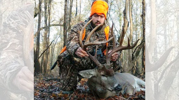 Andrew Beach and his Caldwell Parish 20-point buck.