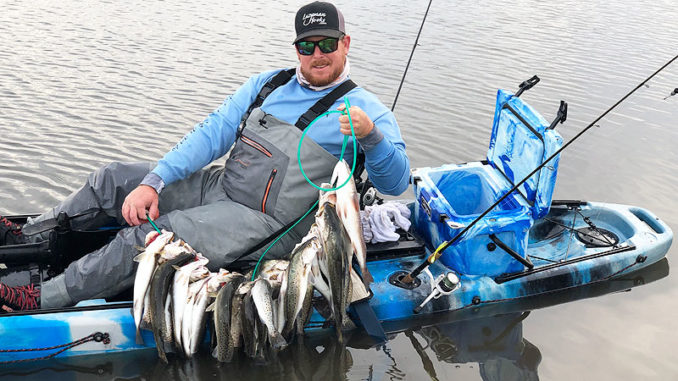 During some of the last cold fronts, Scott Toups fished the bayous around Catfish Lake in Golden Meadow. "There's a lot of fish close to the public launch, and they can easily be reached by kayak or a small boat. We focused on deep, dead-end bayous fishing with a variety of soft plastics."