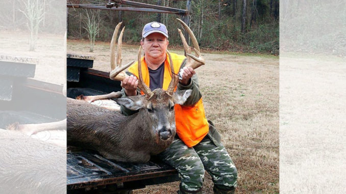 Kim Adams accidentally brought her husband's rifle to the deer stand, but still made a 200-yard shot to down the Lincoln Parish 10-pointer.