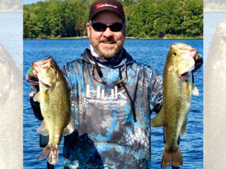 Chunky largemouth bass like these are why Jeff Glover is high on Caney Lake’s February bass prospects.