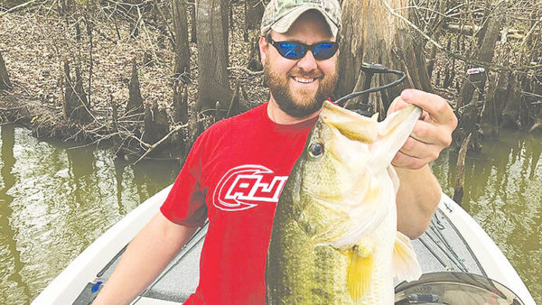 Zachary Brazda of Arnaudville caught a 9.4-pound beauty, while fishing a Carencro Bass Club tournament.