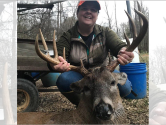 Helene Blanchard of Pierre Part rang in the New Year in style when she killed her first ever buck - a big Assumption Parish 10-pointer.