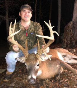 Matthew Weems cashed in on his third opportunity with this big Tensas Parish buck, and dropped it with his .270 on Dec. 21. The mainframe 8 had 13 scoreable points, and stretched the tape to just more than 170 inches.