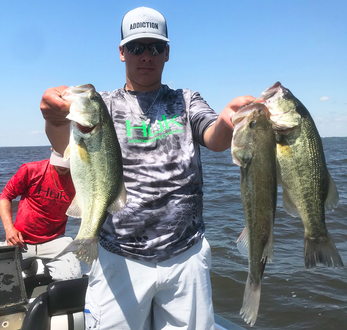 Hunter Martin with a nice stringer he caught scouting for the Louisiana High School State tournament on Toledo Bend.