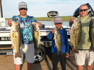 Lane Martin of Paulina and his two sons, Hunter and Jace, caught a whopping 30.59-pound best-five fish stringer on Toledo Bend.