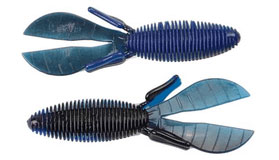 This is the bait LeJeune used to catch his 12.02 lunker, a black and blue Missle Bait D Bomb.