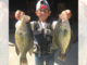 Cayden Meche of Duson, who loves to fish and hunt, shows off two “big hammers” he caught at Henderson Lake.