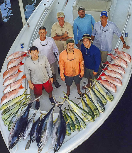 Anglers who get on the right grassline or current rip will often be rewarded with a great catch of dolphin and yellowfin tuna, and there’s always bottom-fishing for snapper.