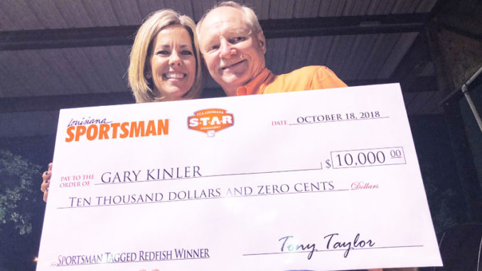 STAR winner collects $10,000 Louisiana Sportsman subscriber bonus. Gary Kinler left the Star banquet last year with more than a brand new 21-foot NauticStar. The Luling angler was the first Louisiana Sportsman magazine subscriber also registered for the STAR to reel in a tagged redfish — and he collected a cool $10,000 for his efforts. His wife Stacey actually caught a tagged red on Grand Isle four years ago and was in line to win a new Chevy truck that year — but wasn’t registered for the STAR.