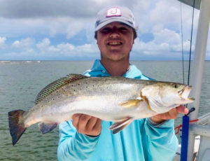 Graydon Hall, 17, took home top trout honors in the East Division with this nice 6.26-pound speck that was weighed in at Cypress Cove Marina in Venice.