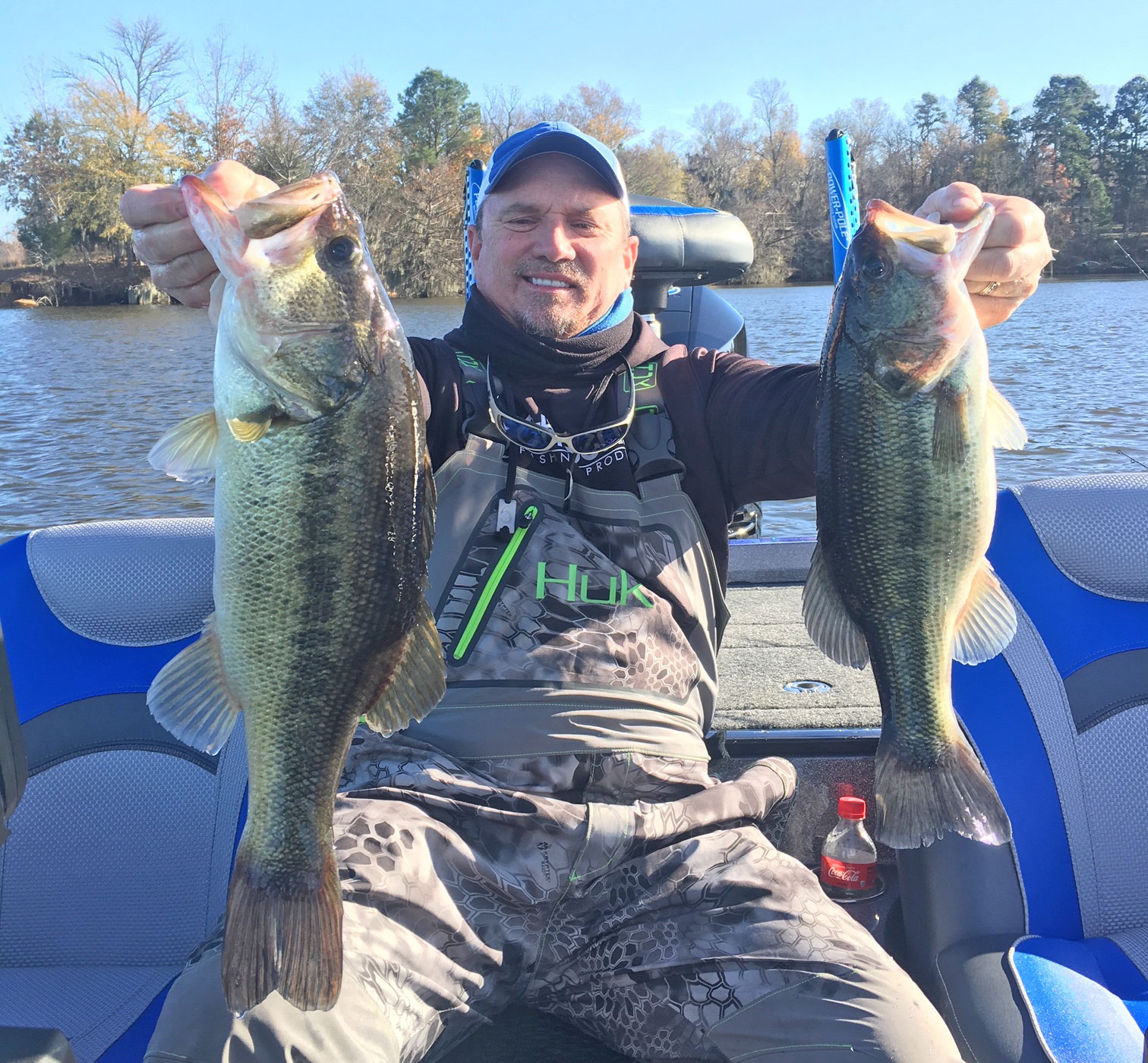 Todd Risinger follows the shad shallow and deep to catch October bass on D’Arbonne.