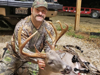 Ryan Lamonte and his 150-inch East Feliciana 12-point buck.