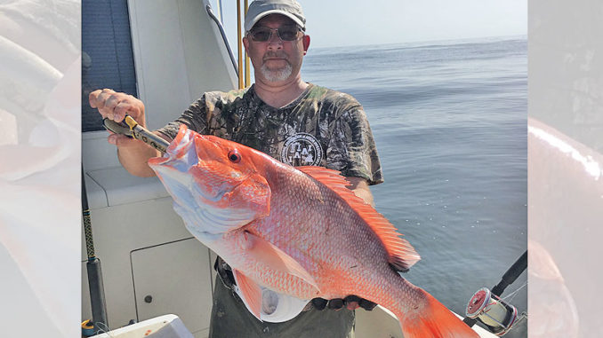 Rick Jones with nice red snapper fishing in East Cameron out of Cypremort Point.