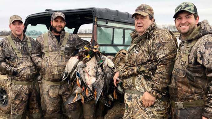 These hunters enjoyed a good hunt and a bonus specklebelly goose during the first split.