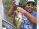 Darren Chambers with the 18-inch, 2.6-pound sac-a-lait he caught using live bait in the Lake Verret area.