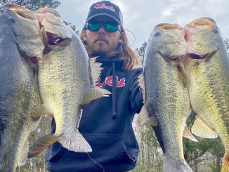 Hunter Freeman hit the 30-pound mark on four largemouth at Caney this past weekend, thanks to a eight pound + kicker fish.